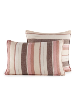 Наволочка из осветленного льна с окрашенными нитями Calla розовый Laredoute