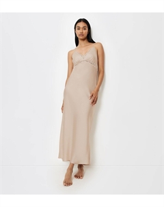 Комбинация длинная из сатина Wild Azalea Florale розовый Laredoute