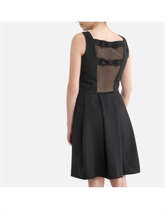 Платье-миди расклешенное без рукавов черный Laredoute