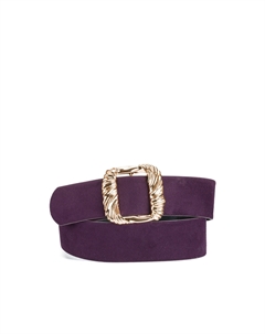 Ремень широкий с декоративной пряжкой фиолетовый Laredoute