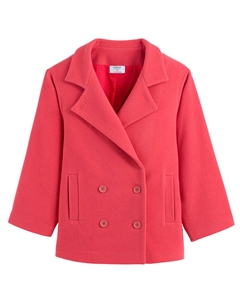 Бушлат из шерстяного драпа сделано в Европе оранжевый Laredoute