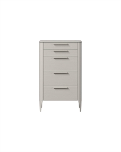 Комод 5 ящиков из массива дуба высокий  бежевый So'home