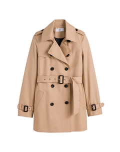 Тренч средней длины на пуговицах бежевый La redoute collections