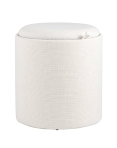 Пуф из рогожки с ящиком белый Laredoute