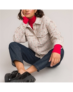 Блуза широкого покроя из твида разноцветный Laredoute