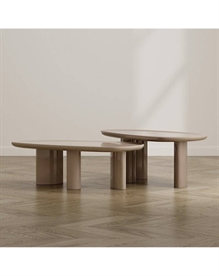 Столик журнальный с покрытием эмаль бежевый Laredoute