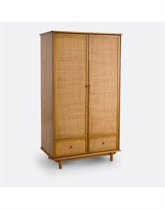 Шкаф из массива сосны с тростниковым плетением Orient бежевый La redoute interieurs