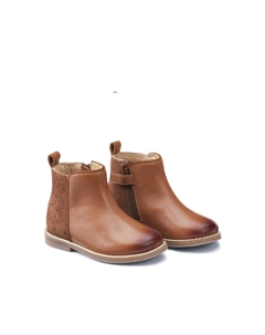 Ботинки на молнии из кожи каштановый La redoute collections