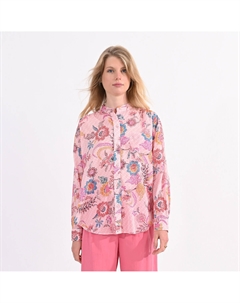 Блузка с рисунком и длинными рукавами розовый Laredoute