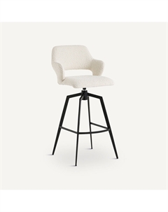 Кресло барное вращающееся из ткани букле Asyar бежевый Am.pm.