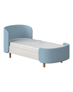 Кровать подростковая размер М из массива бука синий Laredoute