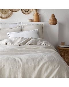 Пододеяльник из осветленного льна Menorca бежевый Laredoute