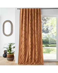 Штора с потайными клапанами из хлопка Assa каштановый Laredoute