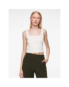 Кроп-топ на бретелях белый Laredoute