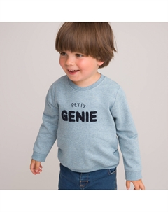 Свитшот на кнопках на спинке из мольтона синий Laredoute