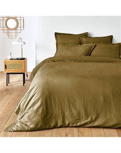 Пододеяльник из осветленного хлопкальна Metis Bourdon каштановый Laredoute