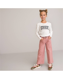 Комплект из трех футболок-лонгслив с надписью бежевый Laredoute