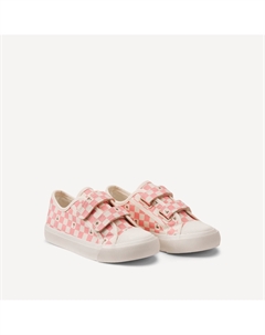 Кеды из ткани на липучках розовый La redoute collections