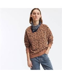 Свитшот свободный с круглым вырезом и леопардовым принтом другие La redoute collections