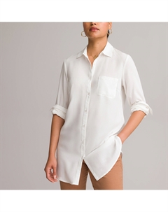 Туника с длинными рукавами из струящейся ткани бежевый Laredoute