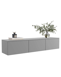 Тумба под телевизор подвесная серая серый Laredoute