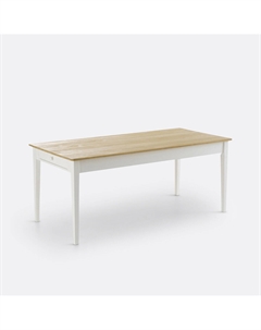 Стол обеденный 68 cперсон массив сосны Alvina белый Laredoute