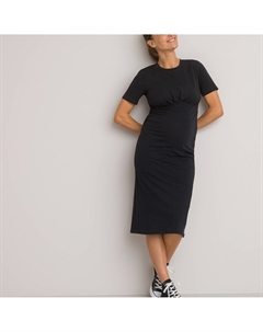 Платье для периода беременности прямое короткие рукава черный La redoute collections