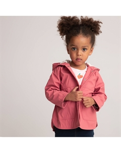 Парка из прорезиненной ткани с капюшоном 3 мес - 4 года розовый La redoute collections