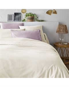 Однотонный пододеяльник из органического хлопка Scenario бежевый La redoute interieurs