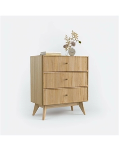 Комод с тремя ящиками цвета натурального дерева бежевый Laredoute