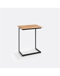 Столик диванный из массива дуба и стали Hiba бежевый Laredoute