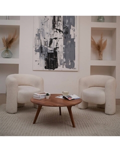 Журнальный стол из массива акации каштановый So'home