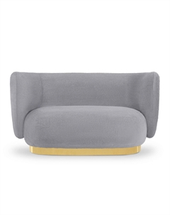 Диван двухместный серый Laredoute