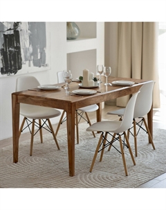 Стол обеденный из массива акации на 6 персон каштановый So'home