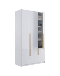 Шкаф трехстворчатый белый белый Laredoute