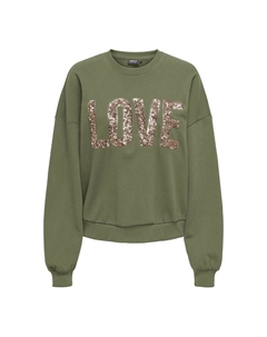 Свитшот с надписью зеленый Laredoute