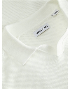 Футболка поло из трикотажа без пуговиц белый Laredoute