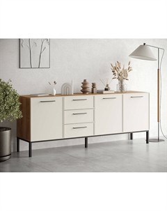 Комод с 3 дверками и 3 ящиками белый So'home