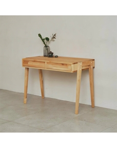 Стол письменный с 2-мя ящиками из массива березы бежевый Laredoute