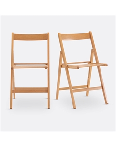 Стулья складные из массива бука Yann 2 шт в комплекте бежевый So'home