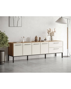 Комод с 4 дверками и 2 ящиками  белый So'home