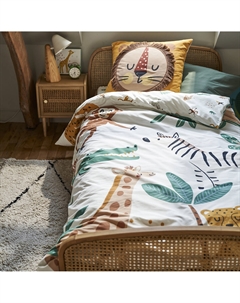 Пододеяльник из биохлопка Junglito белый La redoute interieurs