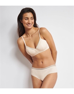 Бюстгальтер без косточек пуш-ап Go Ribbed бежевый Sloggi