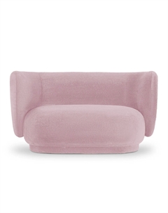 Диван двухместный из МДФ розовый Laredoute