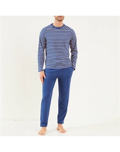 Пижама в полоску синий Laredoute