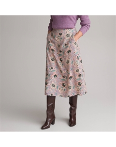 Юбка-миди расклешенная с цветочным принтом зеленый Laredoute