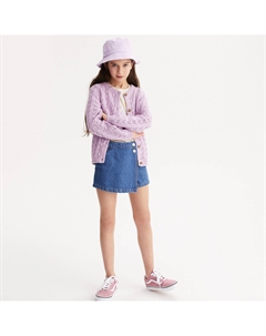 Ажурный кардиган на пуговицах розовый La redoute collections