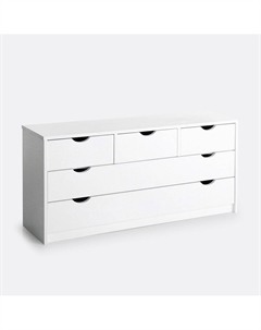 Комод с 5 ящиками из массива сосны Crawley белый So'home