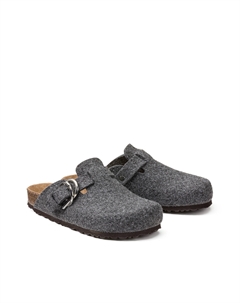 Туфли без задника в стиле сабо из фетра серый La redoute collections