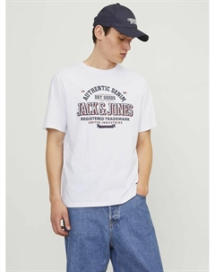 Футболка с круглым вырезом и рисунком белый Laredoute